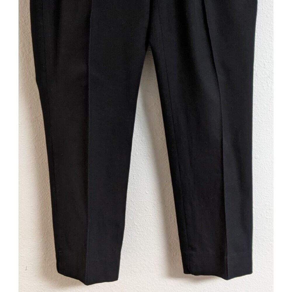 J.JILL Black Cotton Spandex Straight Leg Front Seam Stretch Casual Pants Size 6 - Picture 3 of 11